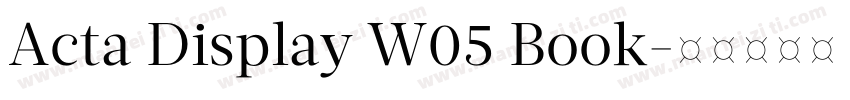 Acta Display W05 Book字体转换